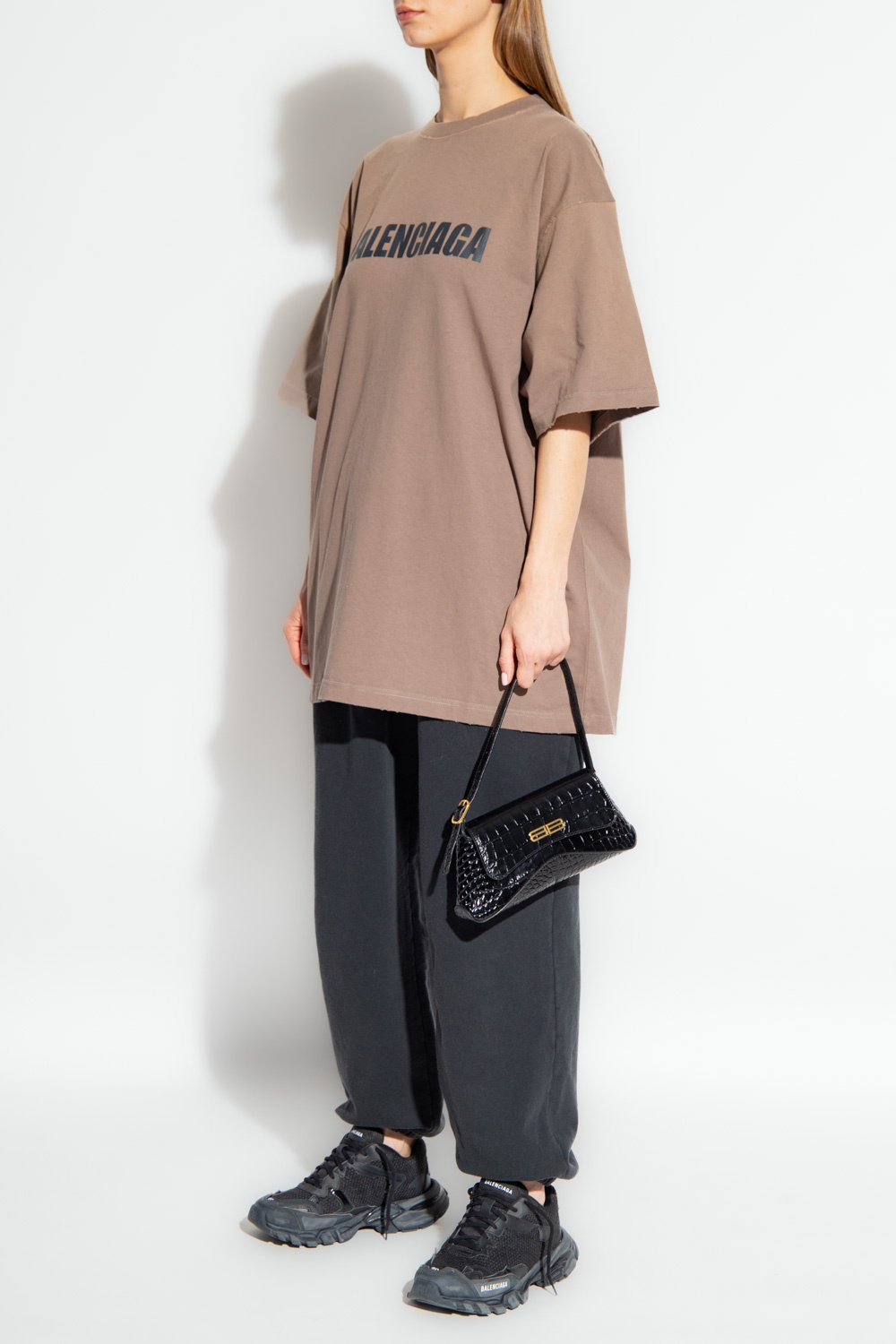 【お洒落♪】BALENCIAGA Raglan One Layer Coat In VintageCheck Balenciaga Balenciaga Raglan One Layer Coat In Black/Grey